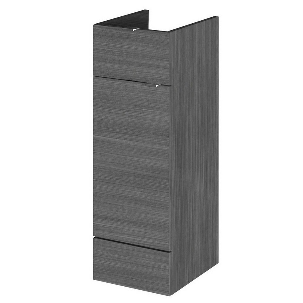 Hudson Reed Fusion 300mm Drawer Line Unit in Anthracite Woodgrain
