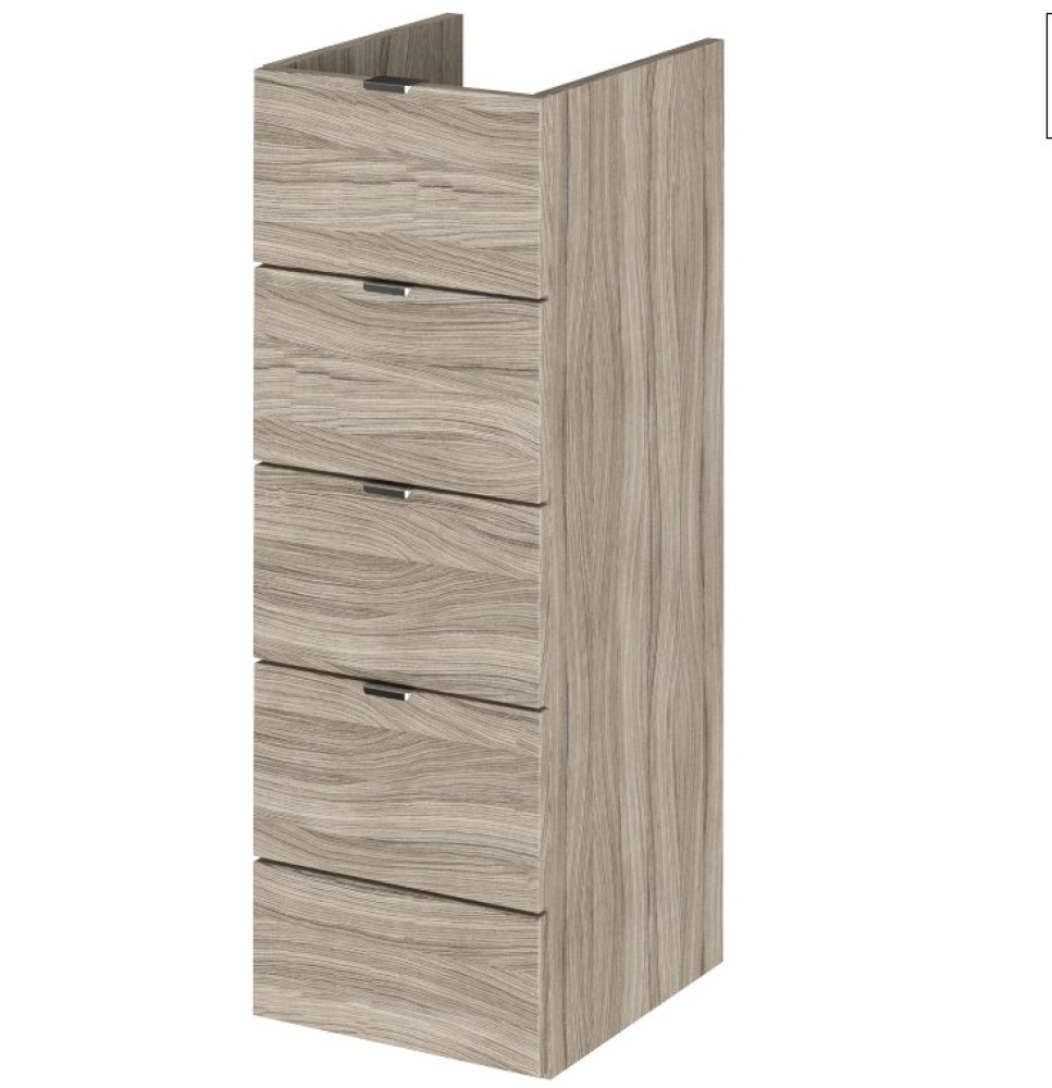 Hudson Reed Fusion 300mm Drawer Unit in Driftwood