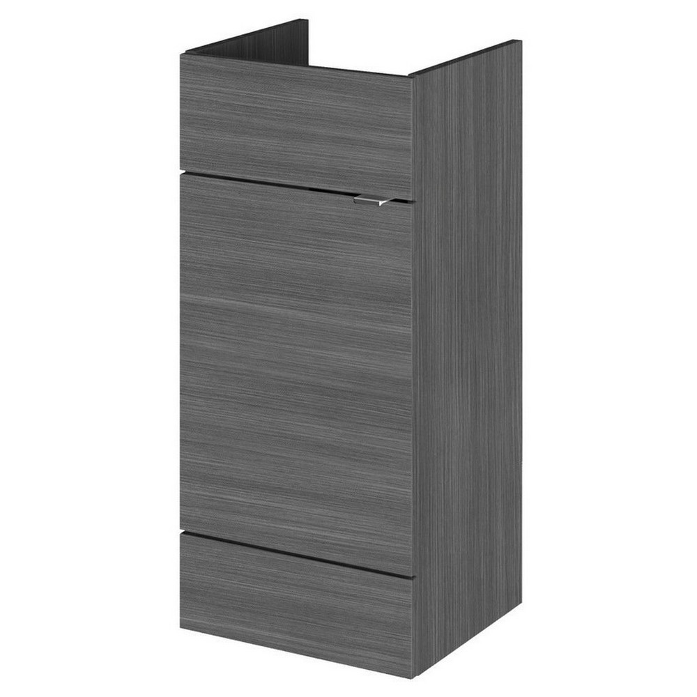 Hudson Reed Fusion 400mm Single Fitted Vanity Unit Anthracite Woodgrain