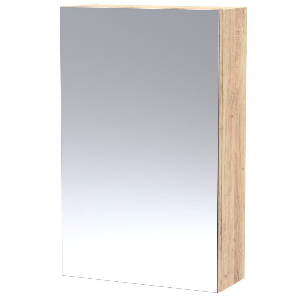 Hudson Reed Fusion 450mm Mirror Unit in Bleached Oak