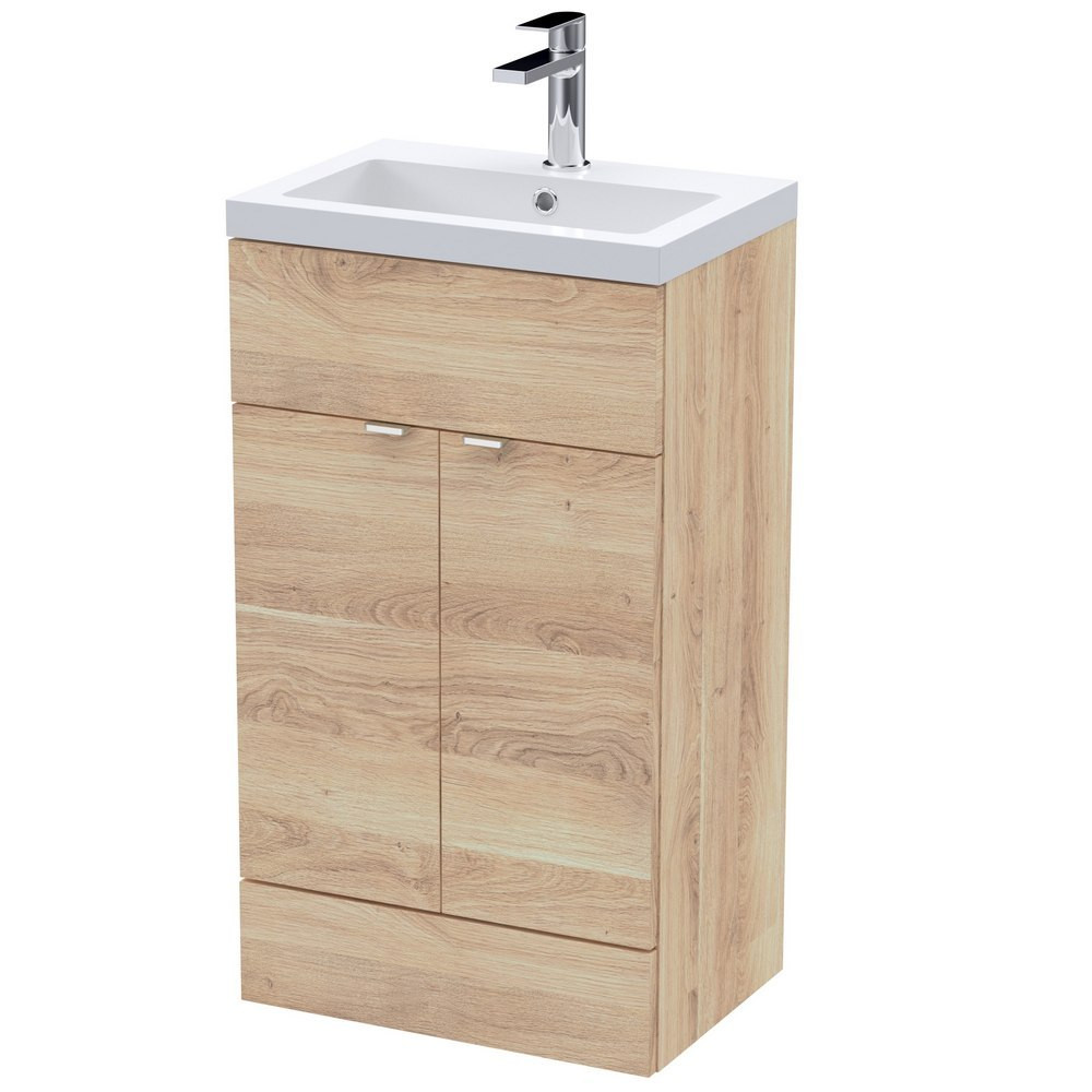 Hudson Reed Fusion 500mm Bleached Oak Vanity Unit (1)