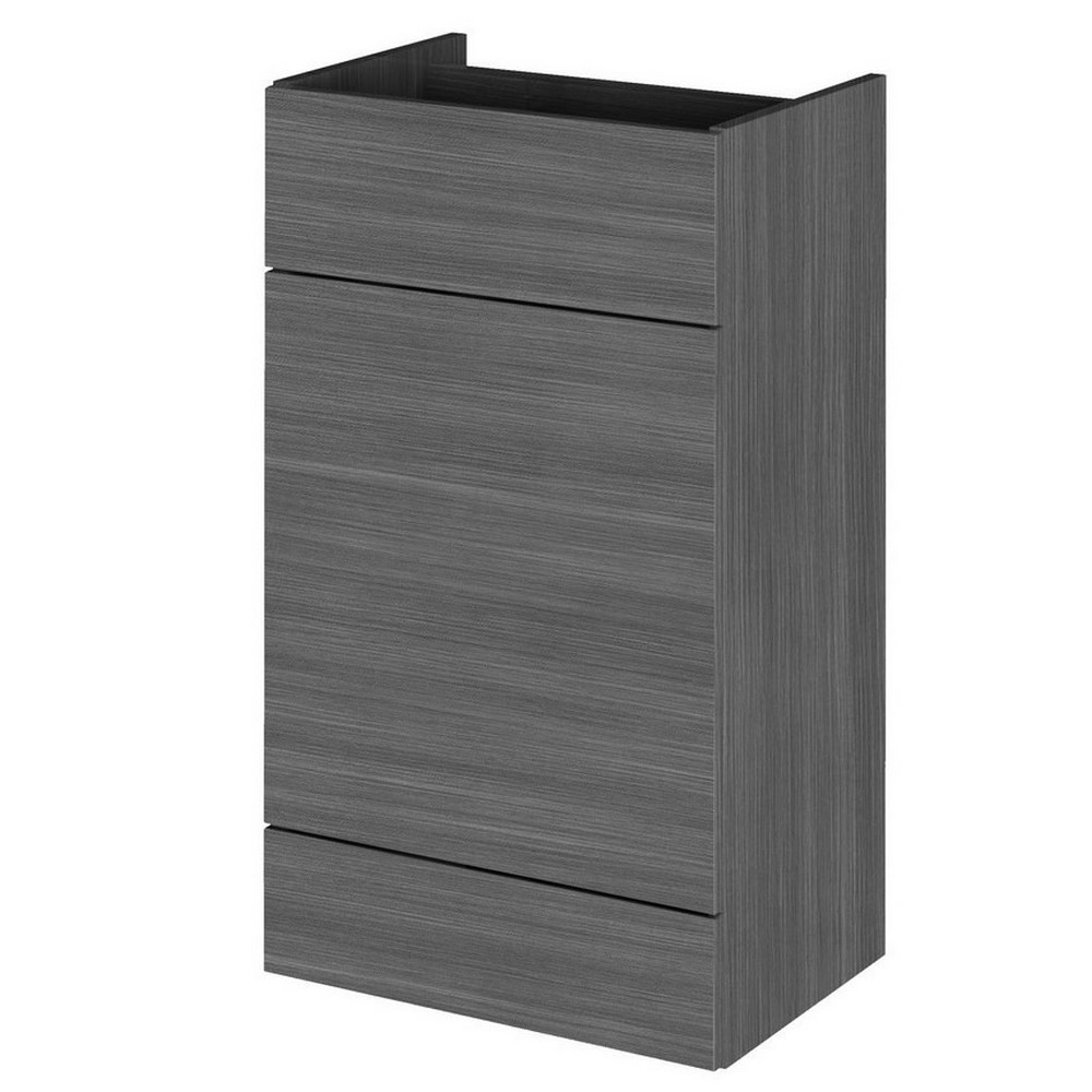 Hudson Reed Fusion 500mm Floor Standing WC Unit Anthracite Woodgrain