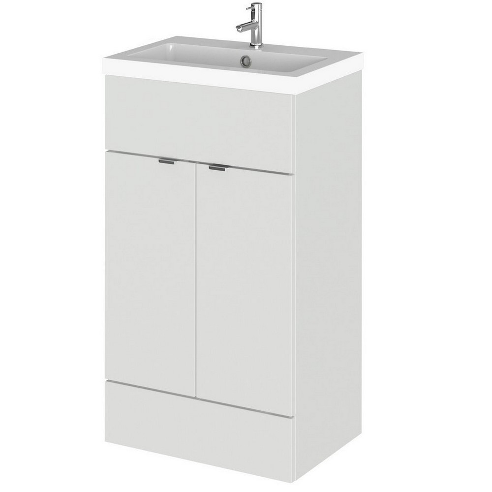 Hudson Reed Fusion 500mm Vanity Unit in Gloss Grey Mist (1)