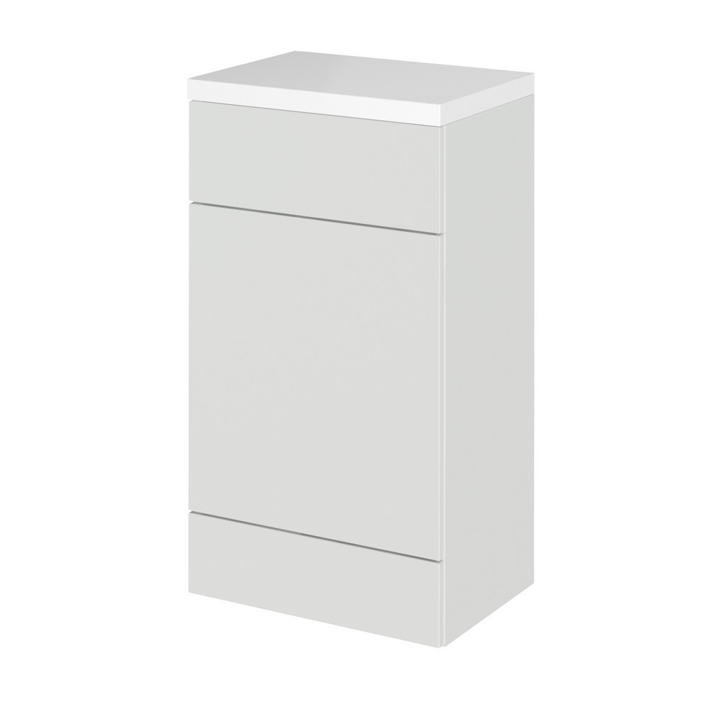 Hudson Reed Fusion 500mm WC Unit & Top in Gloss Grey Mist (1)