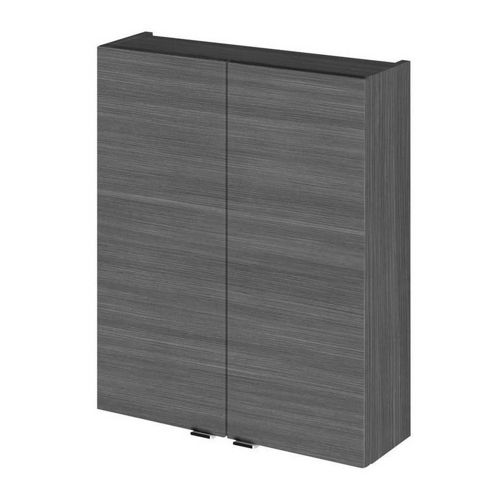 Hudson Reed Fusion 500mm Wall Unit in Anthracite Woodgrain
