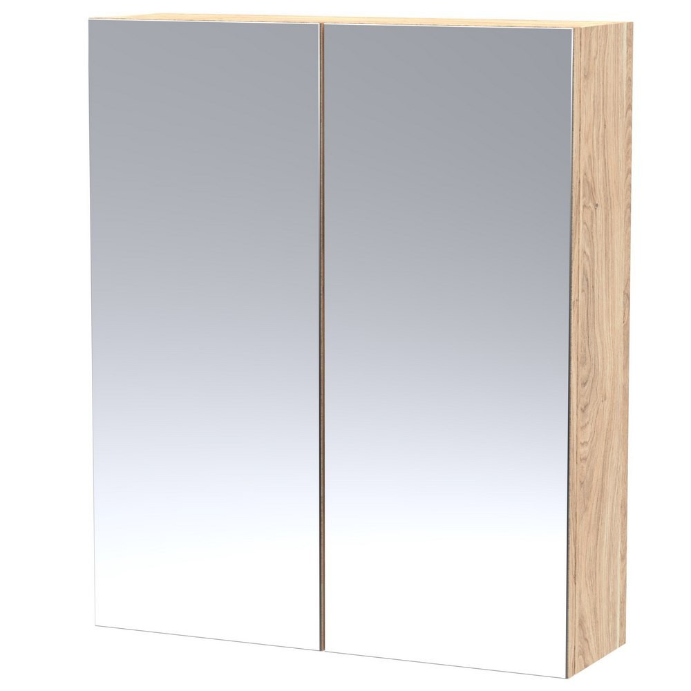 Hudson Reed Fusion 600mm Bleached Oak Mirror Unit (1)