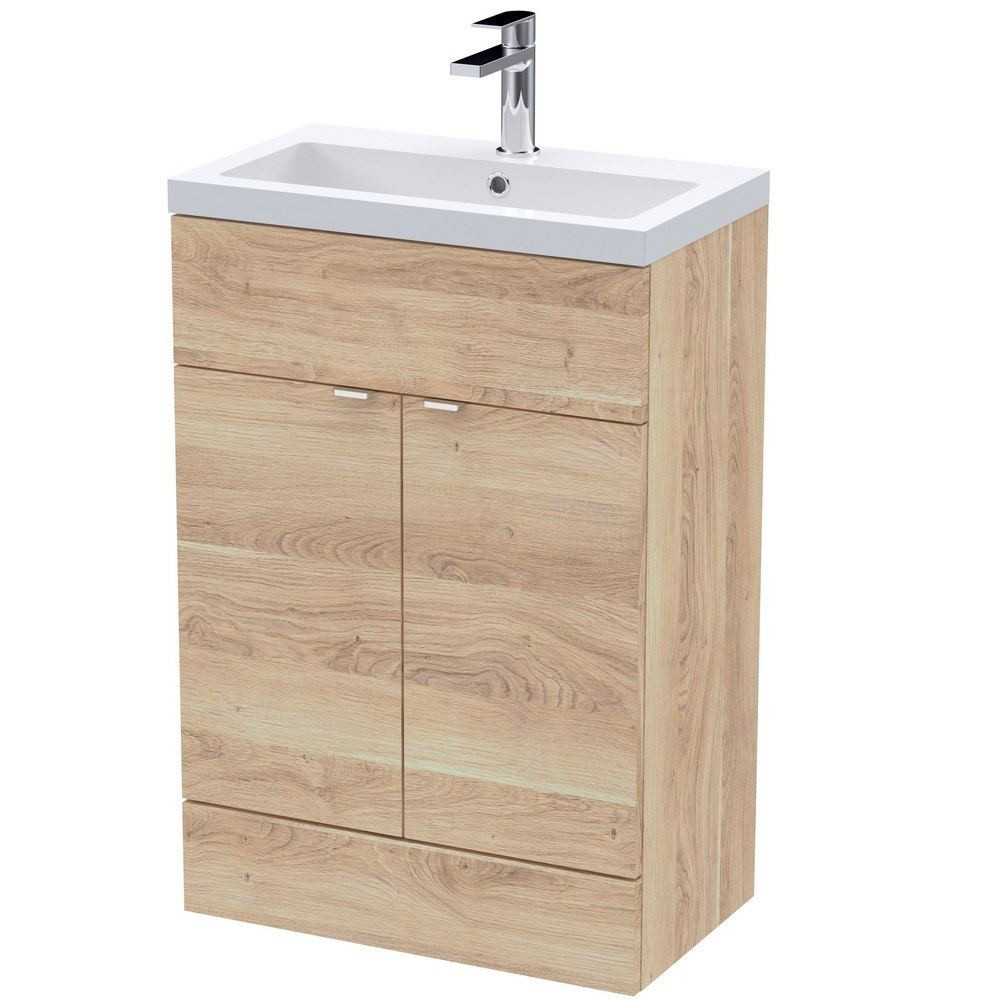 Hudson Reed Fusion 600mm Bleached Oak Vanity Unit (1)