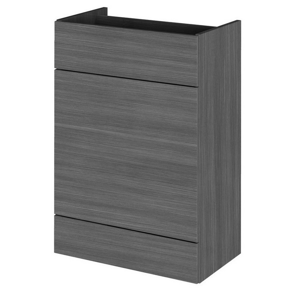 Hudson Reed Fusion 600mm Floor Standing WC Unit Anthracite Woodgrain