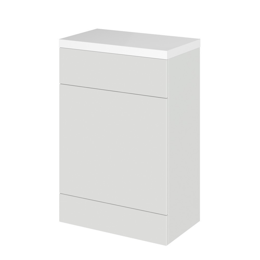 Hudson Reed Fusion 600mm WC Unit & Top in Gloss Grey Mist (1)