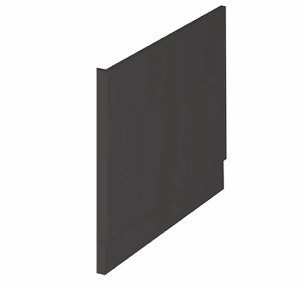 Hudson Reed Fusion 700mm End Bath Panel & Plinth in Gloss Grey