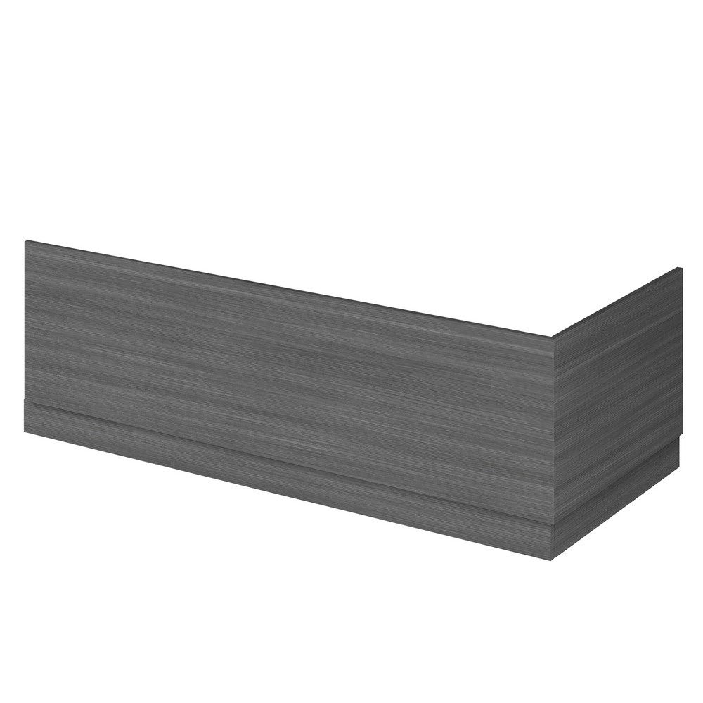 Hudson Reed Fusion 750mm End Bath Panel & Plinth in Anthracite Woodgrain