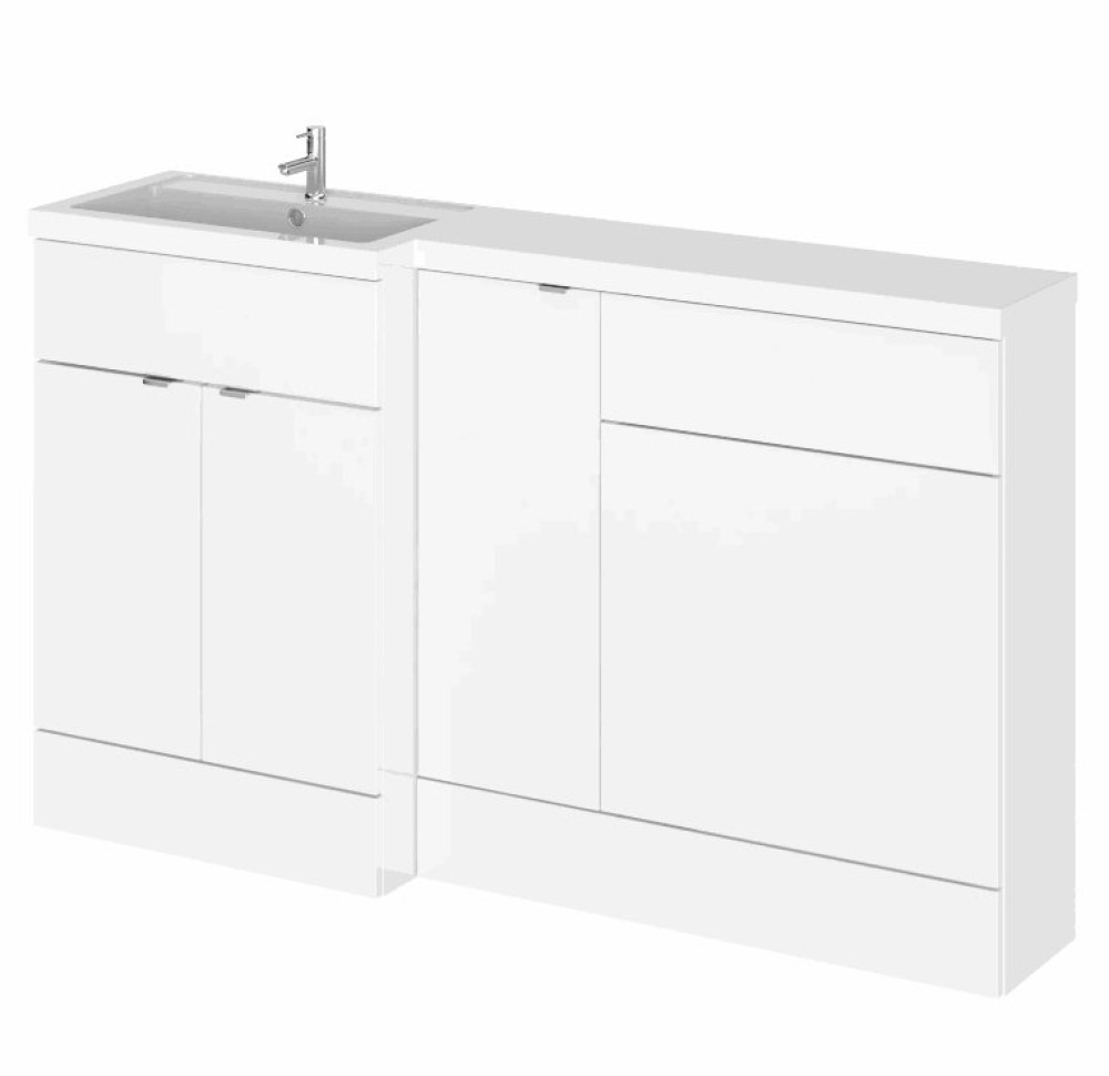 Hudson Reed Fusion Combi Unit 1500mm Full Depth in Gloss White LH