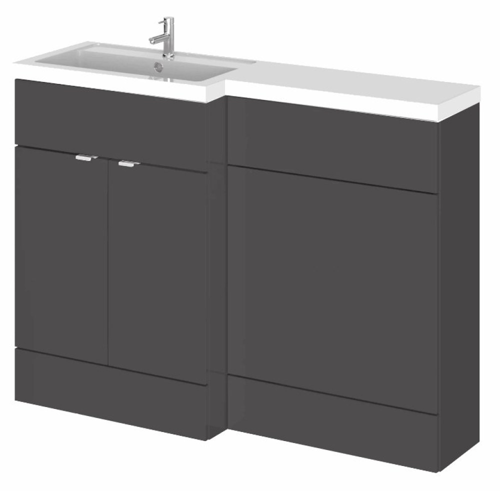 Hudson Reed Fusion Combination 1200mm Full Depth Unit in Gloss White LH