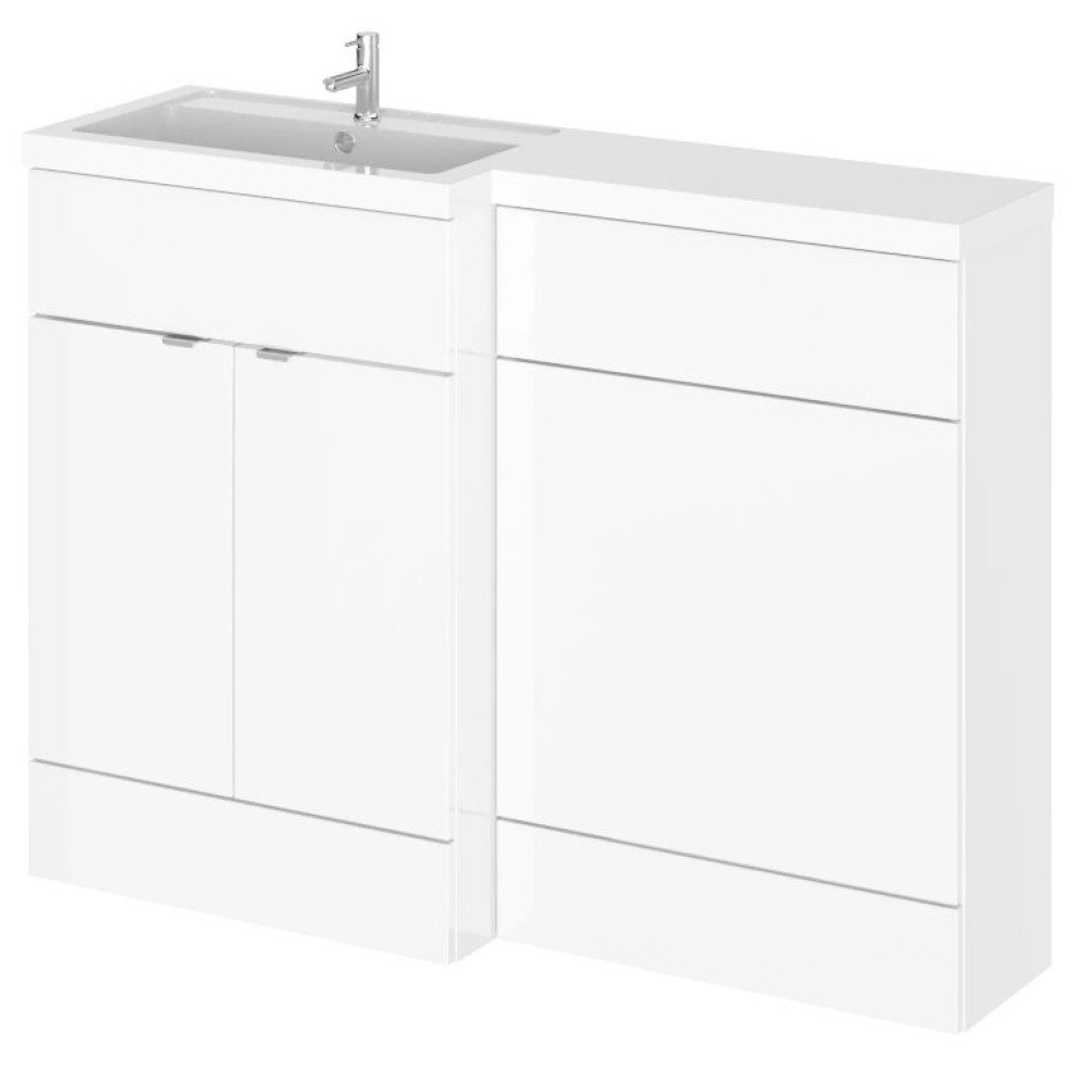 Hudson Reed Fusion Combination 1200mm Full Depth Unit in Gloss White LH