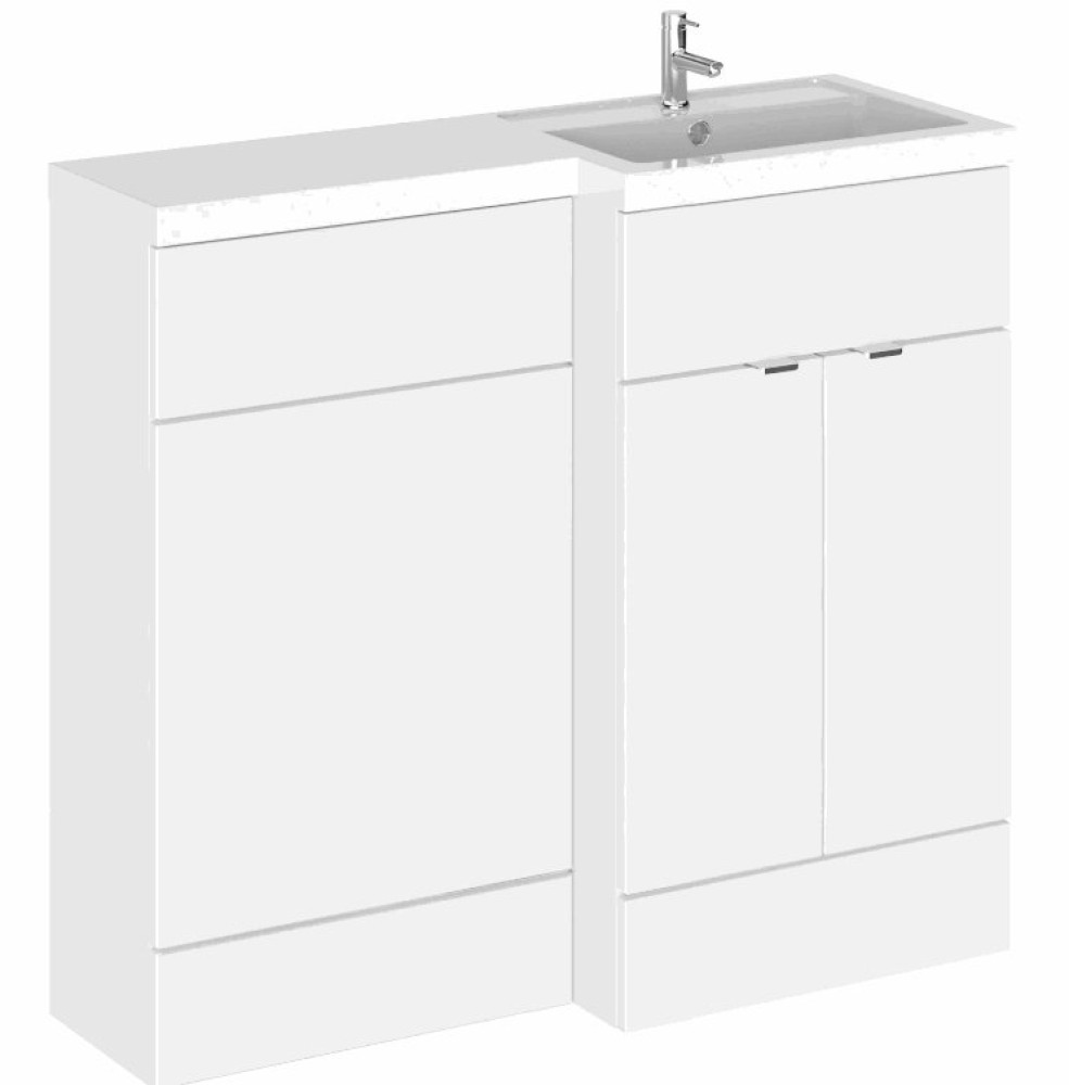 Hudson Reed Fusion Combination 1200mm Full Depth Unit in Gloss White RH