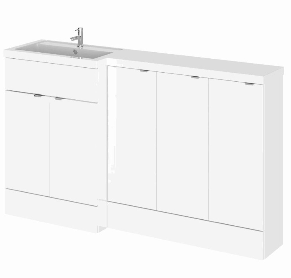 Hudson Reed Fusion Combination Units 1500mm Full Depth in Gloss White LH