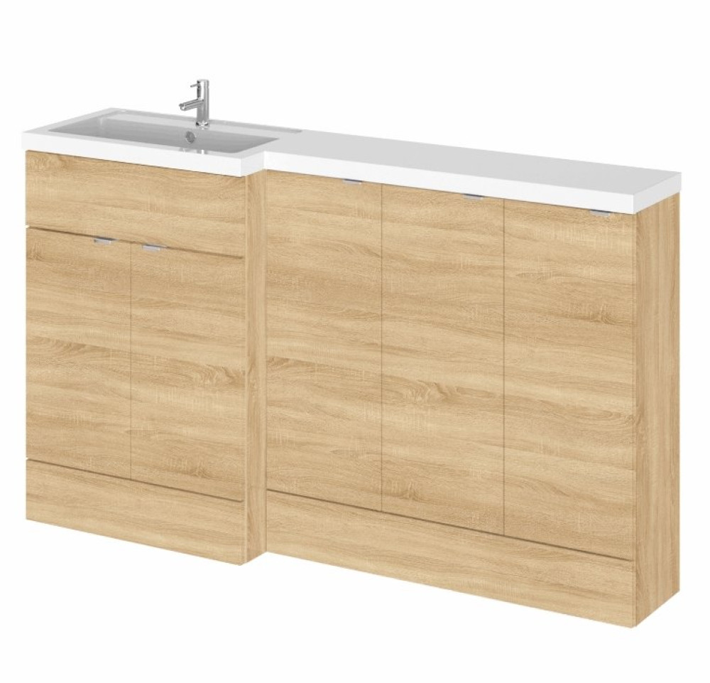 Hudson Reed Fusion Combination Units 1500mm Full Depth in Natural Oak LH