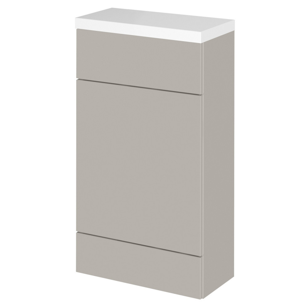 Hudson Reed Fusion Compact 500mm WC Unit in Pebble Grey