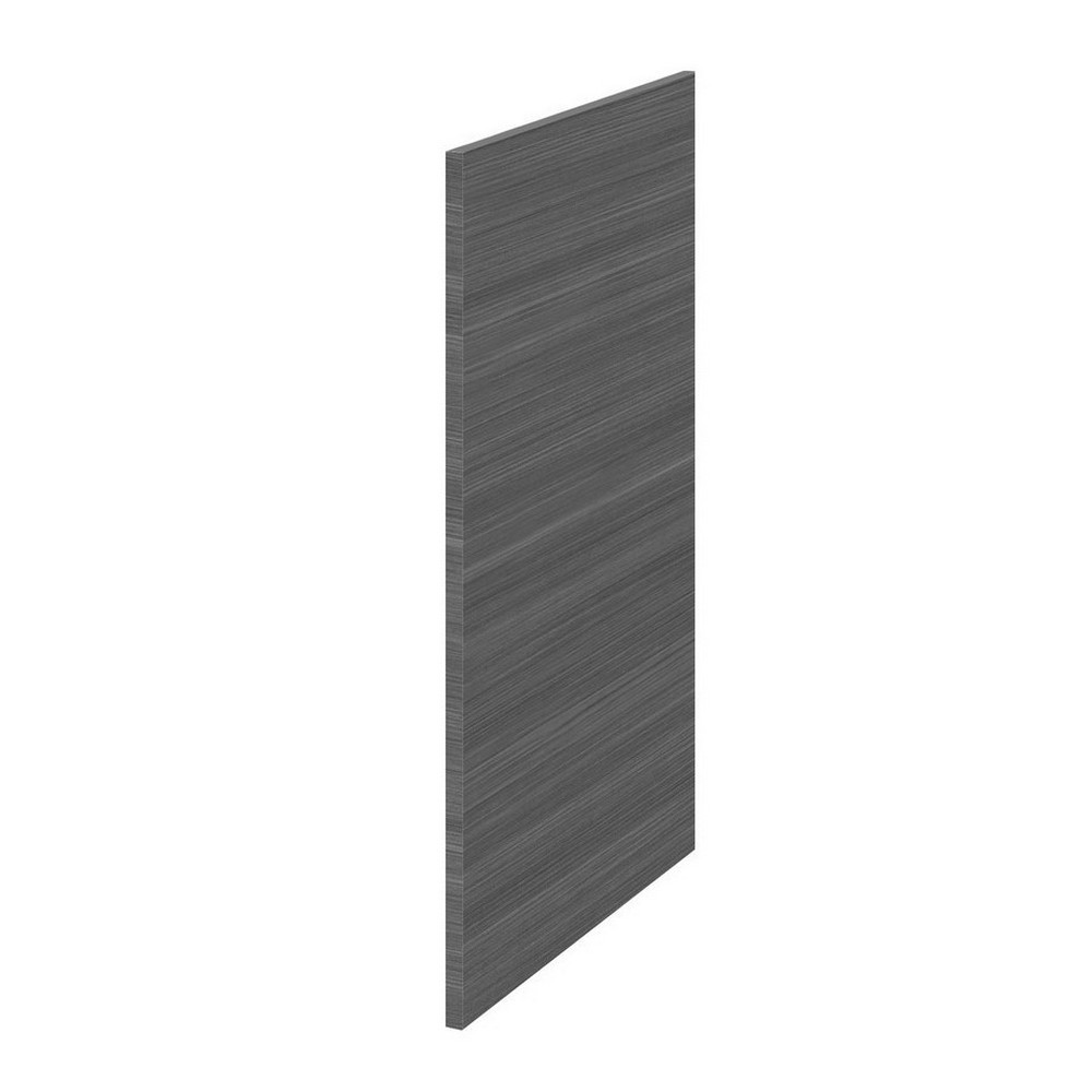 Hudson Reed Fusion Decorative End Panel in Anthracite Woodgrain