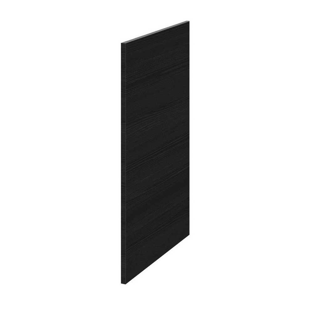 Hudson Reed Fusion Decorative End Panel in Charcoal Black Woodgrain