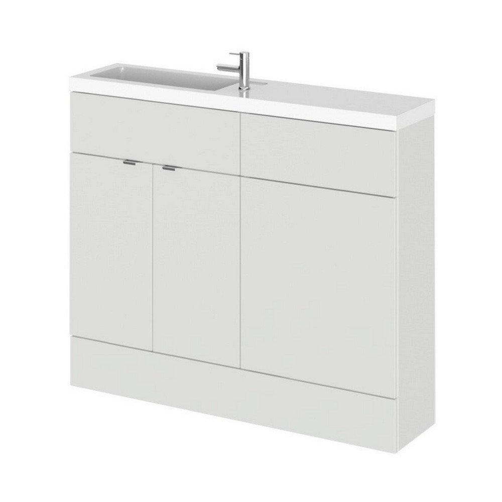 Hudson Reed Fusion Slimline 1000mm Combination Unit in Gloss Grey Mist (1)