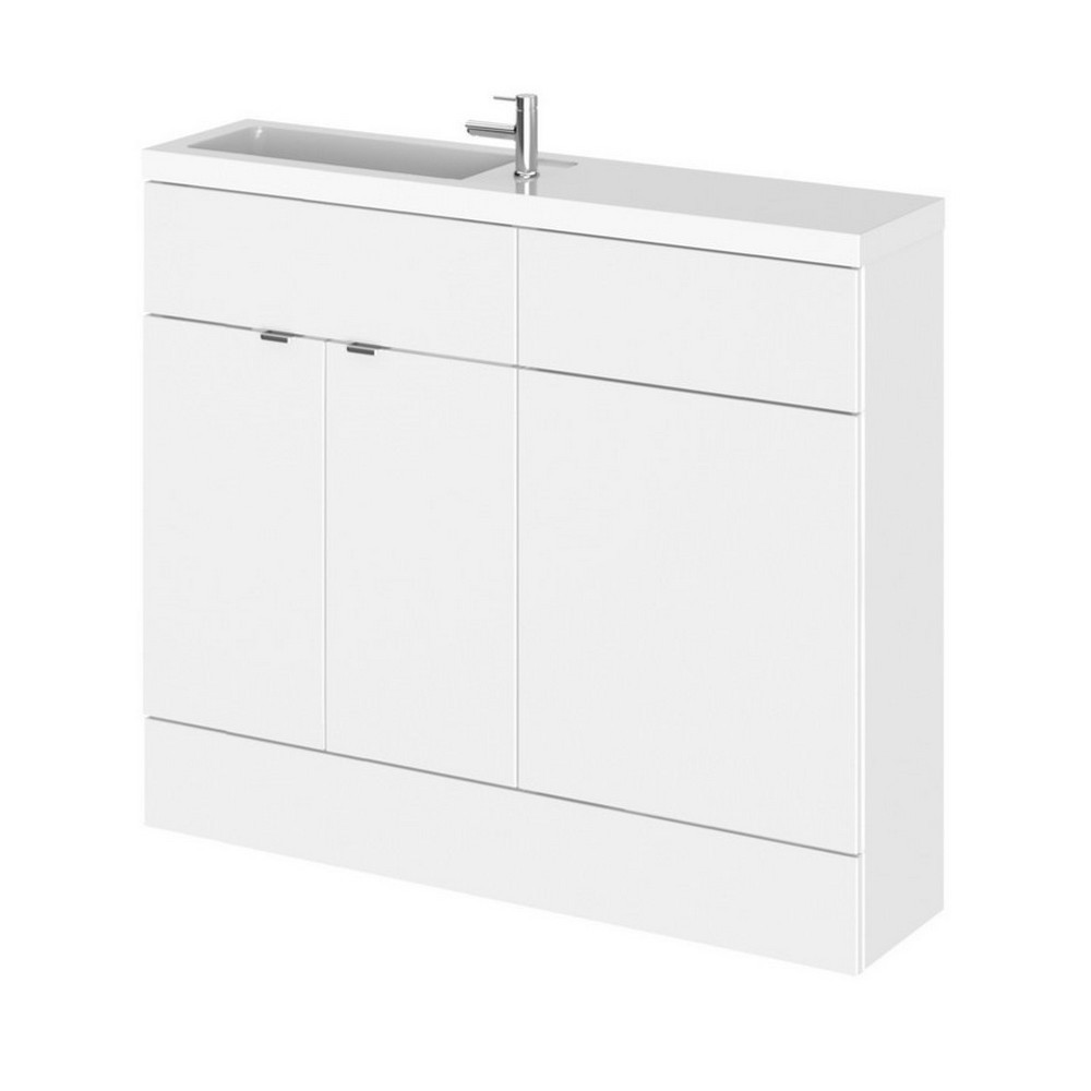 Hudson Reed Fusion Slimline 1000mm Combination Unit in Gloss White (1)
