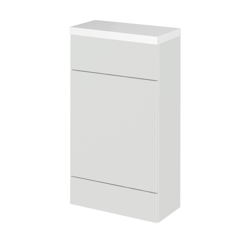 Hudson Reed Fusion Slimline 500mm WC Unit & Top in Gloss Grey Mist (1)