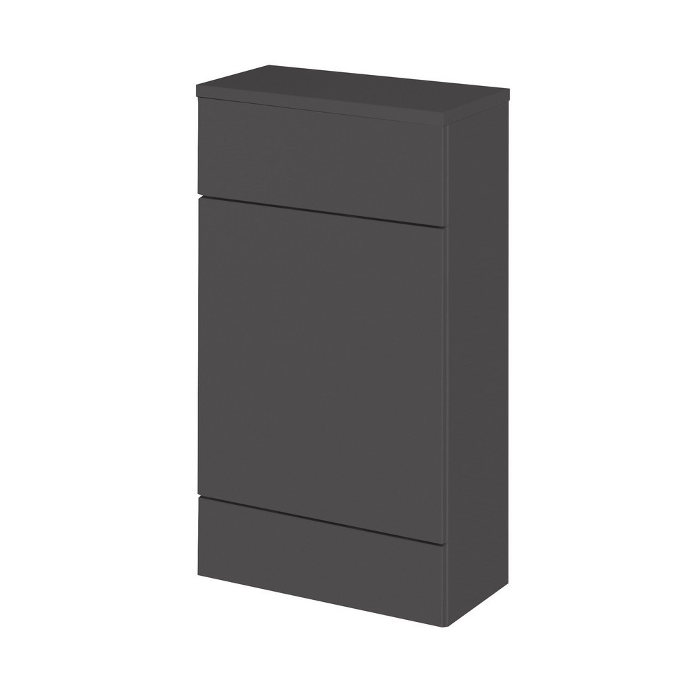 Hudson Reed Fusion Slimline 500mm WC Unit in Gloss Grey
