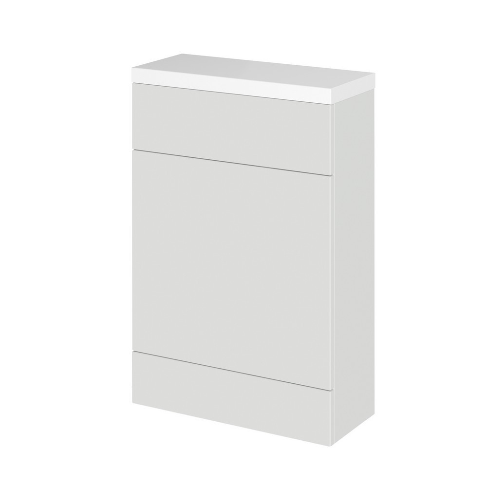 Hudson Reed Fusion Slimline 600mm WC Unit in Gloss Grey Mist & Top (1)