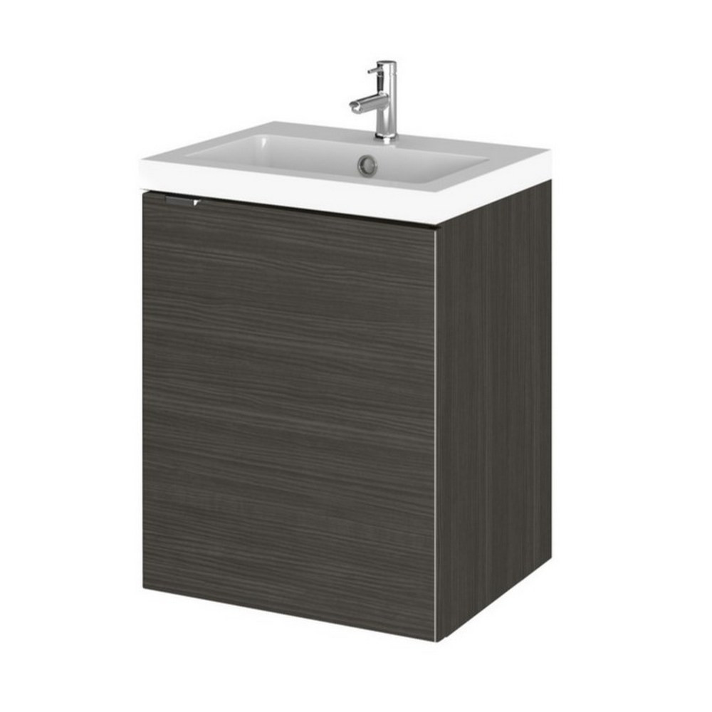 Hudson Reed Fusion Wall Hung 400mm Charcoal Black Vanity Unit (1)