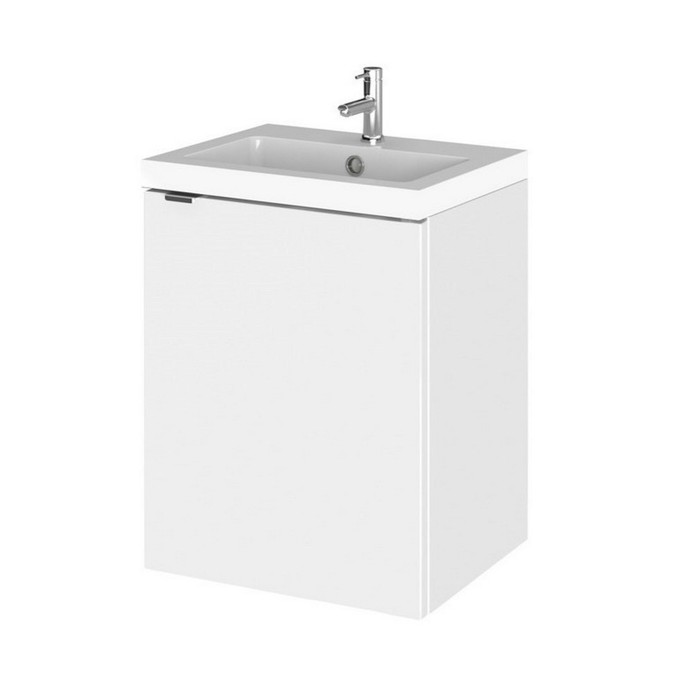 Hudson Reed Fusion Wall Hung 400mm Gloss White Vanity Unit (1)