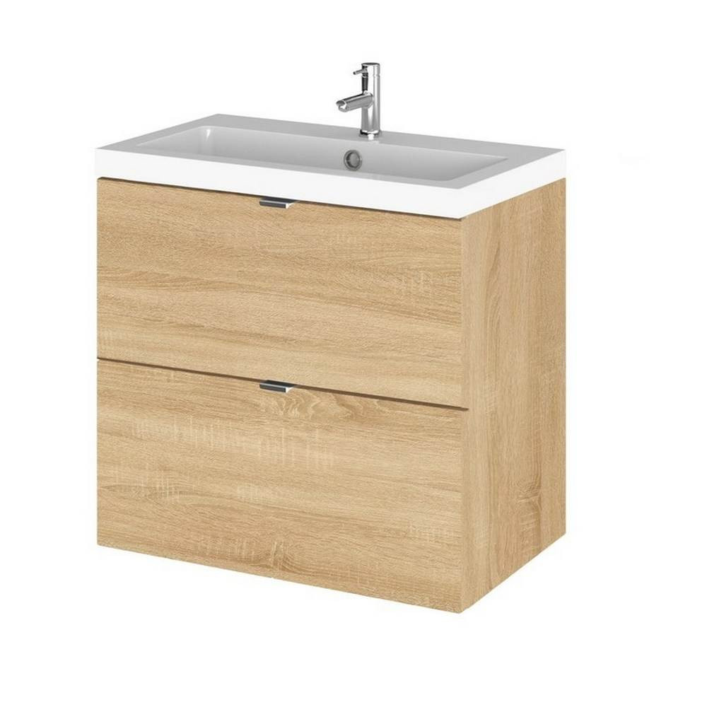 Hudson Reed Fusion Wall Hung 600mm Natural Oak Vanity Unit with Drawers (1)