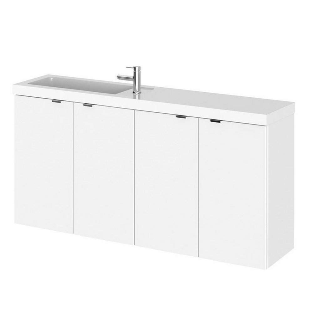 Hudson Reed Fusion Wall Hung Slimline 1000mm Vanity Unit in Gloss White (1)