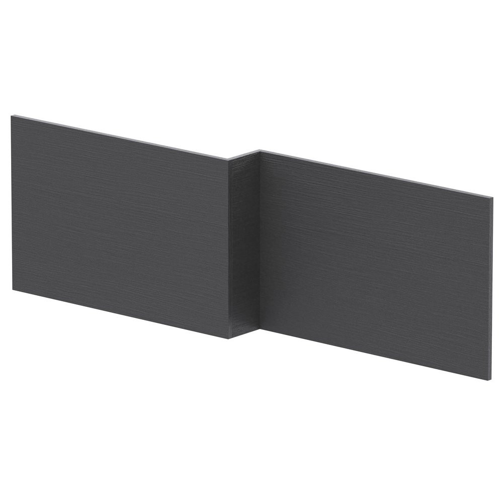 Hudson Reed Graphite Grey 1700mm L Shape Shower Bath Front Panel (1)
