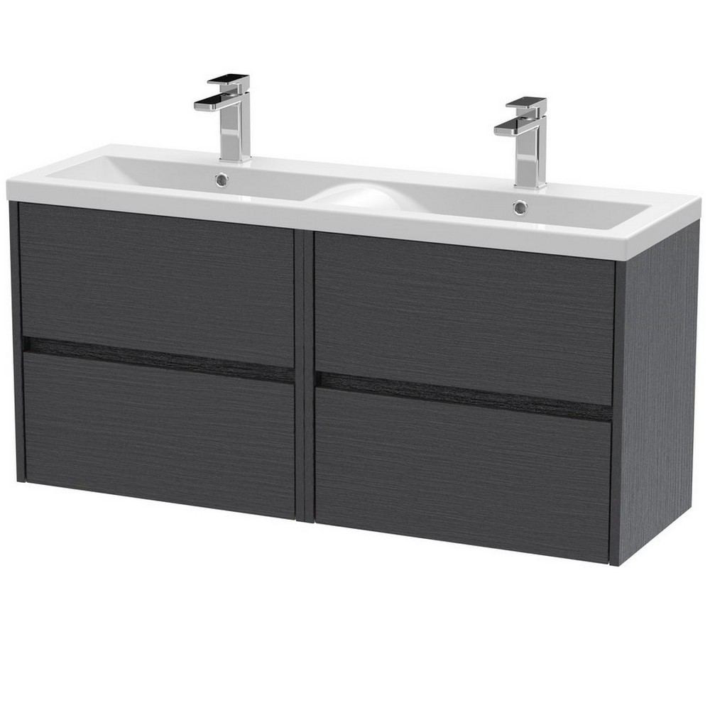 Hudson Reed Havana 1200mm Wall Hung Vanity Unit in Graphite Grey