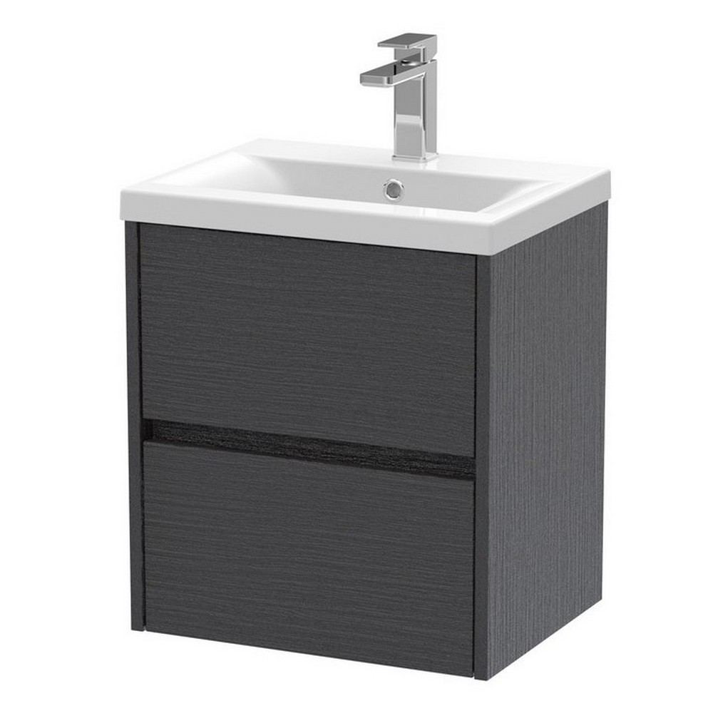 Hudson Reed Havana 500mm Wall Hung Vanity Unit in Graphite Grey