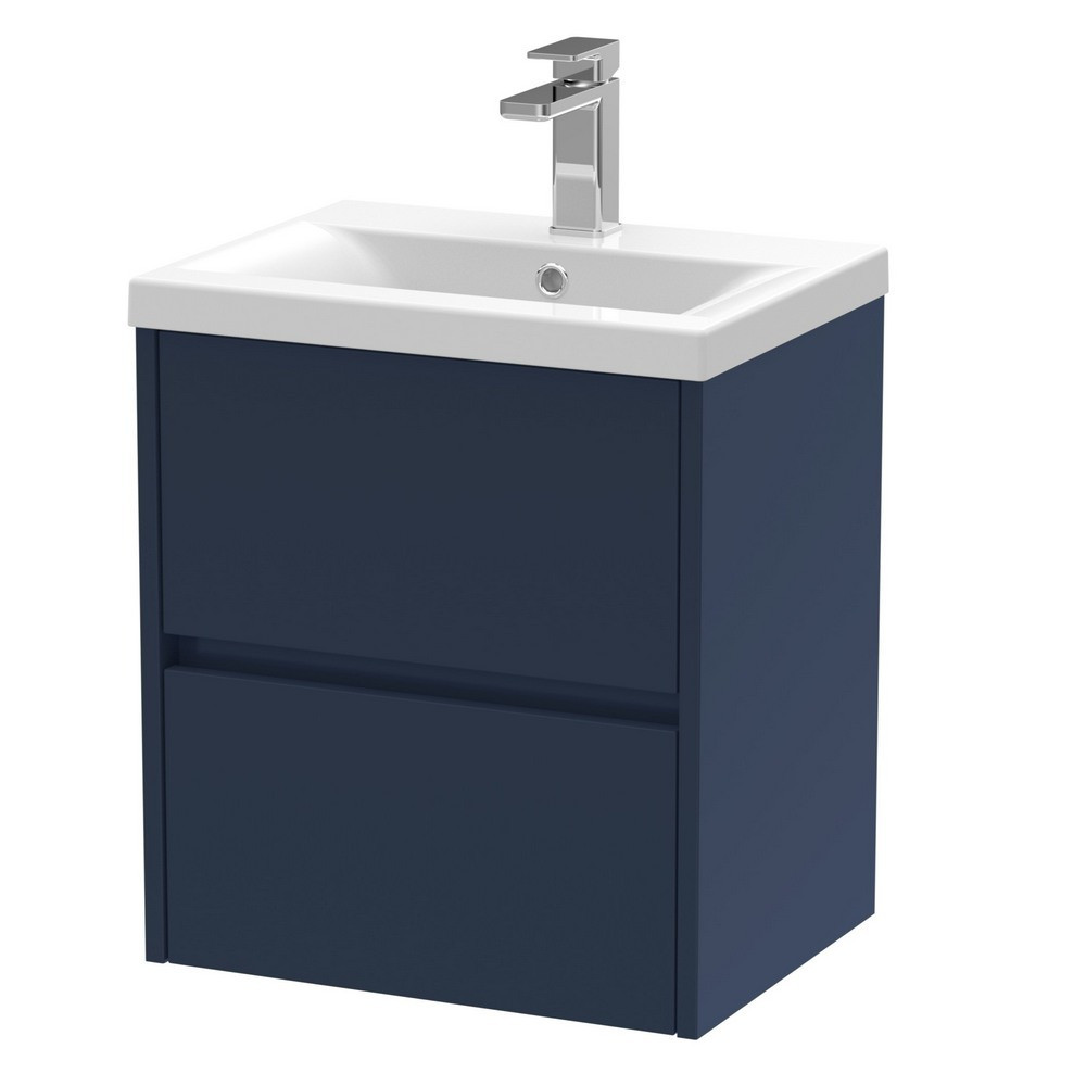 Hudson Reed Havana 500mm Wall Hung Vanity Unit in Midnight Blue