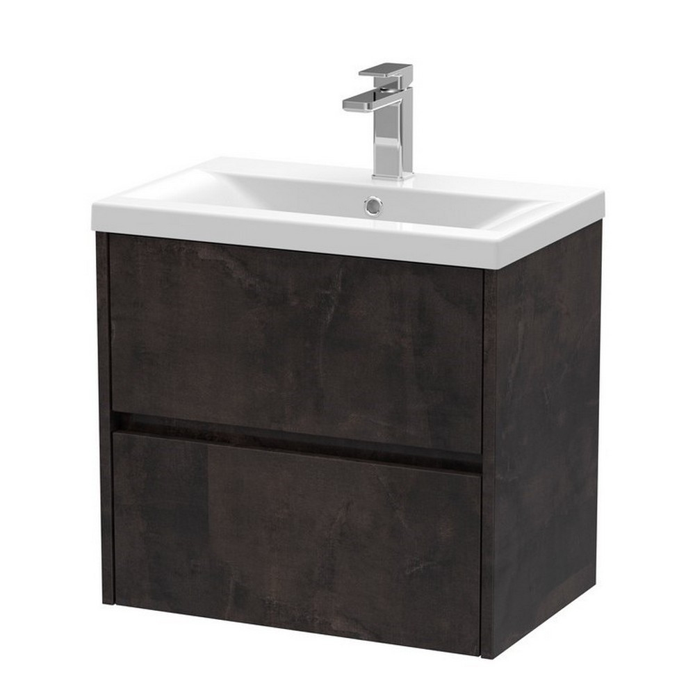 Hudson Reed Havana 600mm Wall Hung Vanity Unit in Metallic Slate
