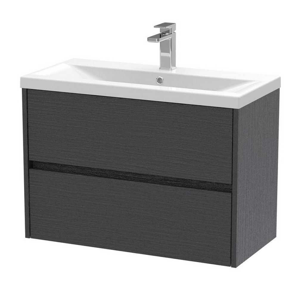 Hudson Reed Havana 800mm Wall Hung Vanity Unit in Graphite Grey