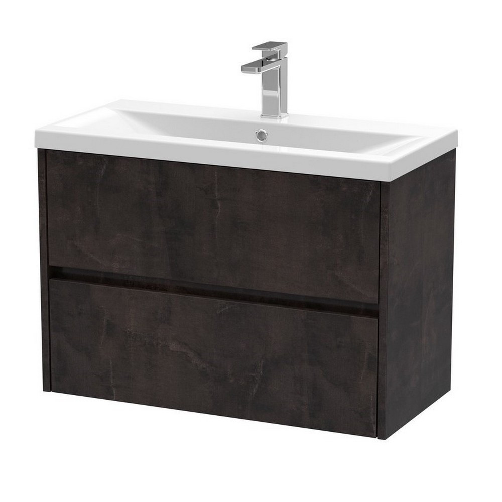 Hudson Reed Havana 800mm Wall Hung Vanity Unit in Metallic Slate