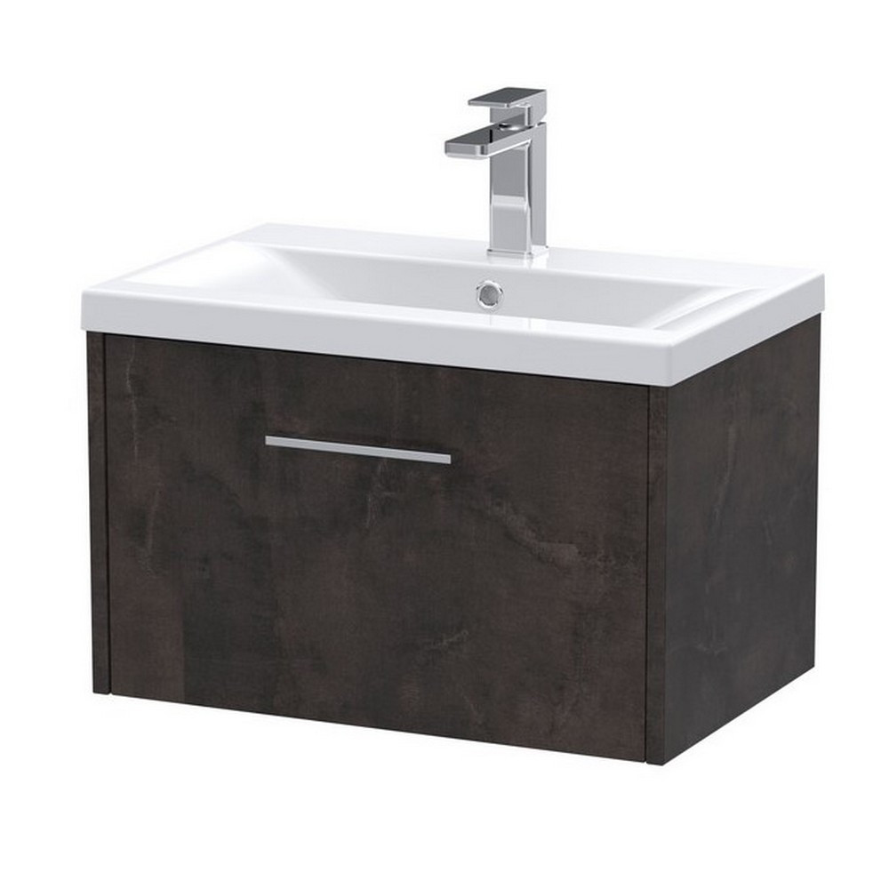 Hudson Reed Juno Drawer 600mm Vanity Unit Metallic Slate