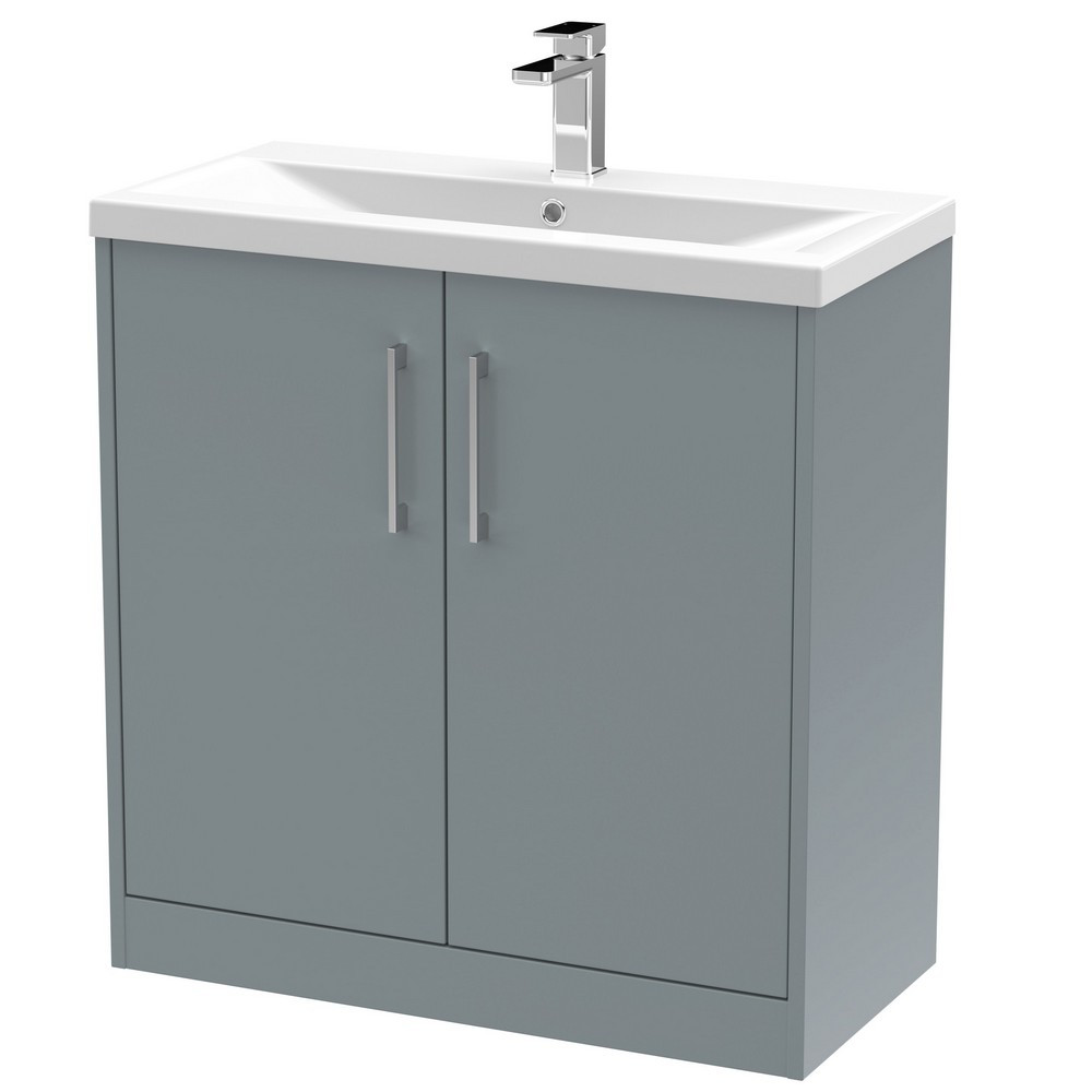 Hudson Reed Juno Floor Standing 800mm Cabinet and Basin Coastal Grey