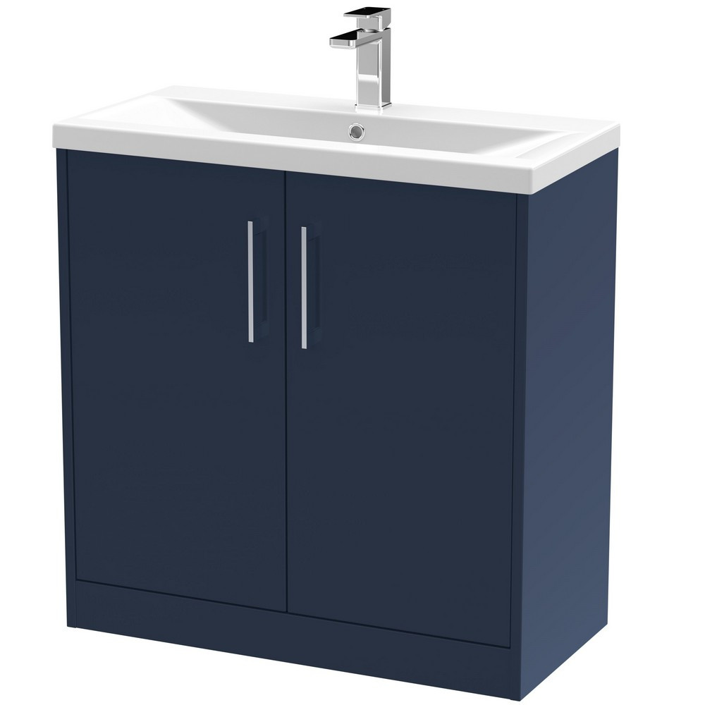Hudson Reed Juno Floor Standing 800mm Cabinet and Basin Electric Blue