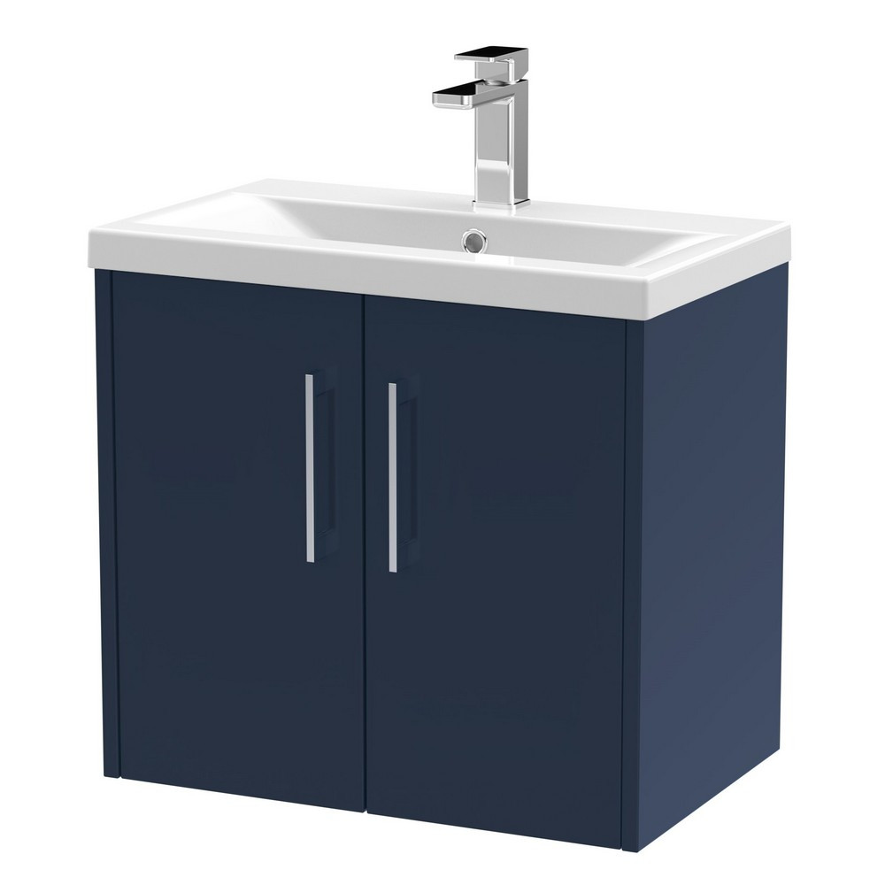 Hudson Reed Juno Wall Hung 600mm Cabinet and Basin Electric Blue