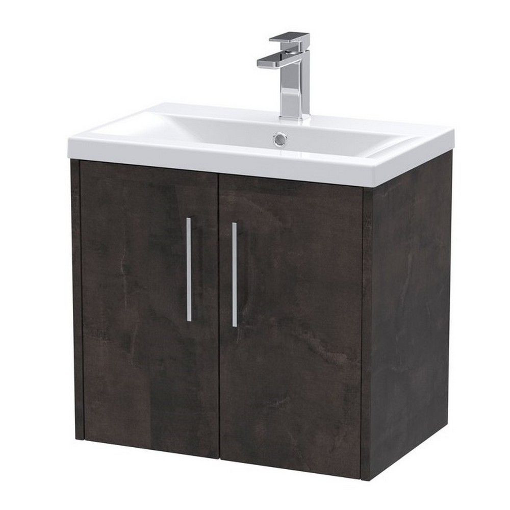 Hudson Reed Juno Wall Hung 600mm Vanity Unit Metallic Slate