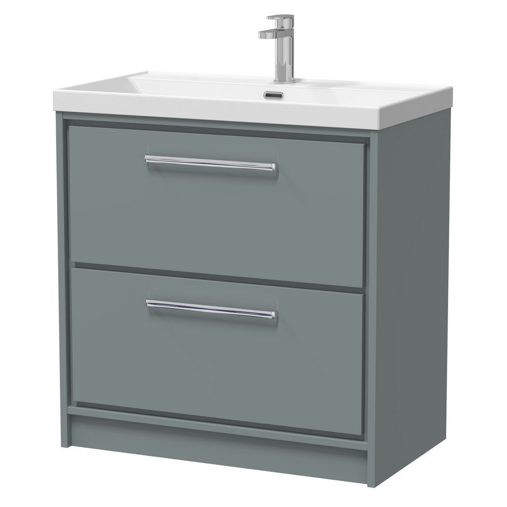 Hudson Reed Lille Coastal Grey 800mm Floorstanding Vanity Unit