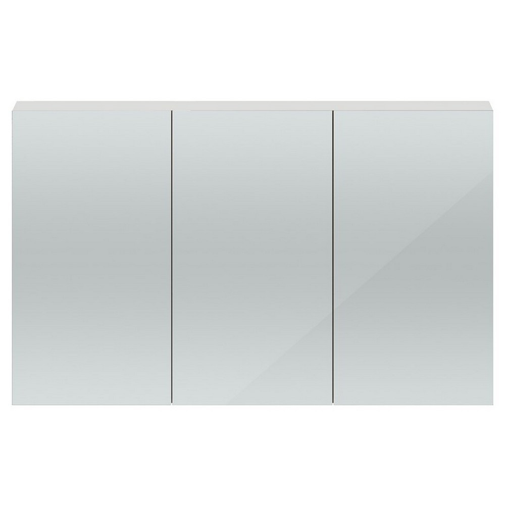Hudson Reed Modular Quartet 1350mm Mirror Cabinet in Gloss Grey Mist