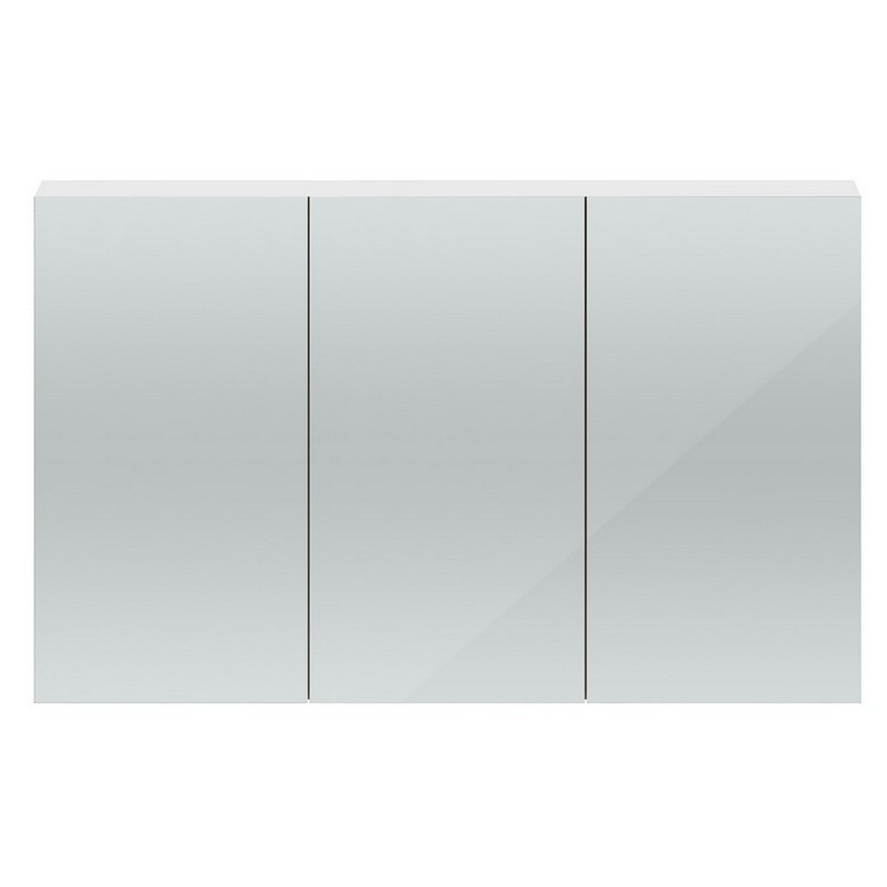 Hudson Reed Modular Quartet 1350mm Mirror Cabinet in White Gloss