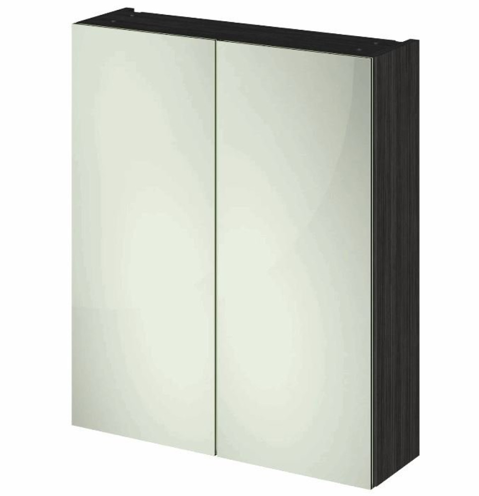 Hudson Reed Modular Quartet 600mm Mirror Cabinet in Hacienda Black