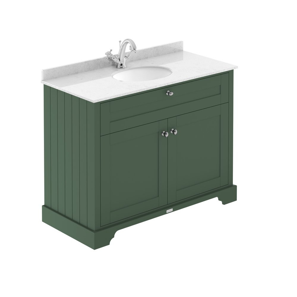 Hudson Reed Old London 1000mm Basin Cabinet and Top Hunter Green